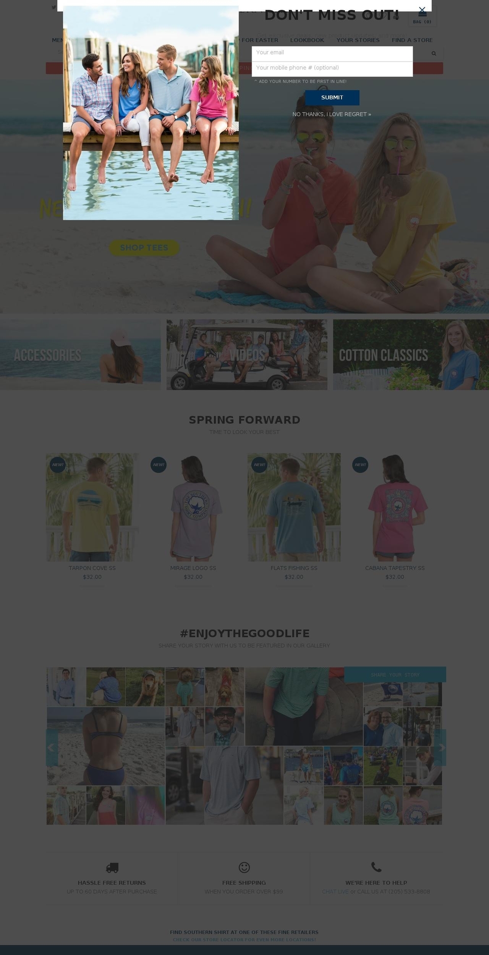 SS17 Shopify theme site example southernshirt.co