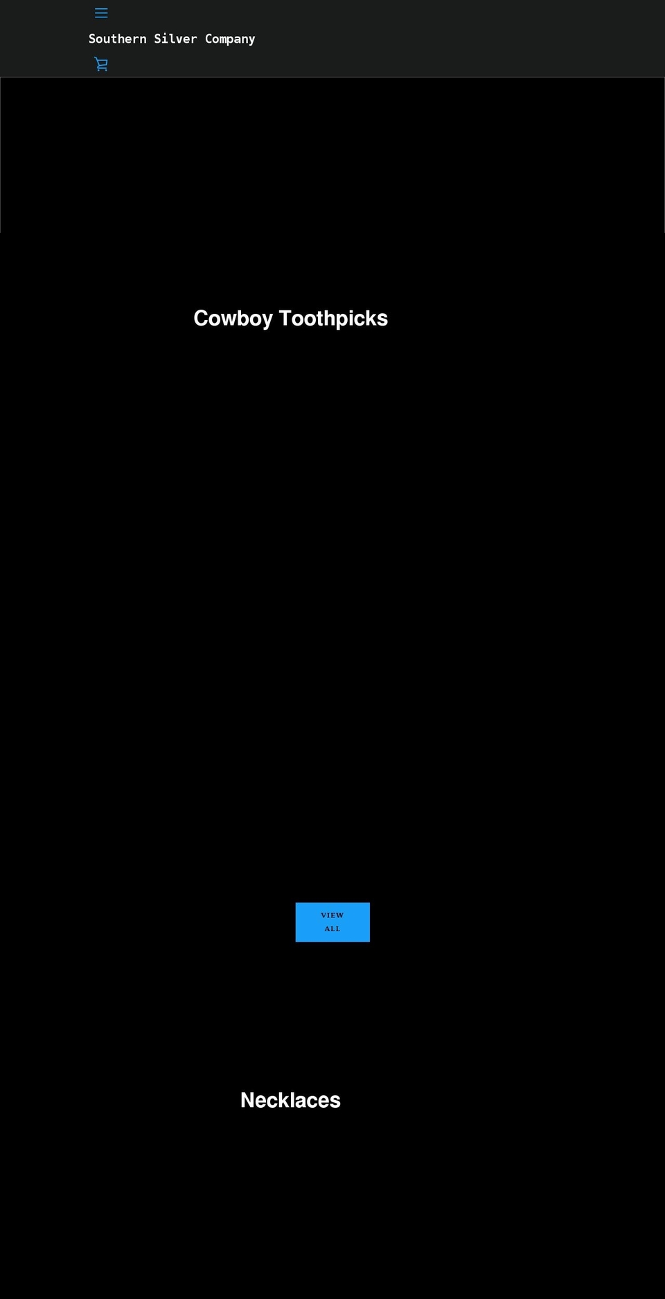 southernsilvercompany.com shopify website screenshot