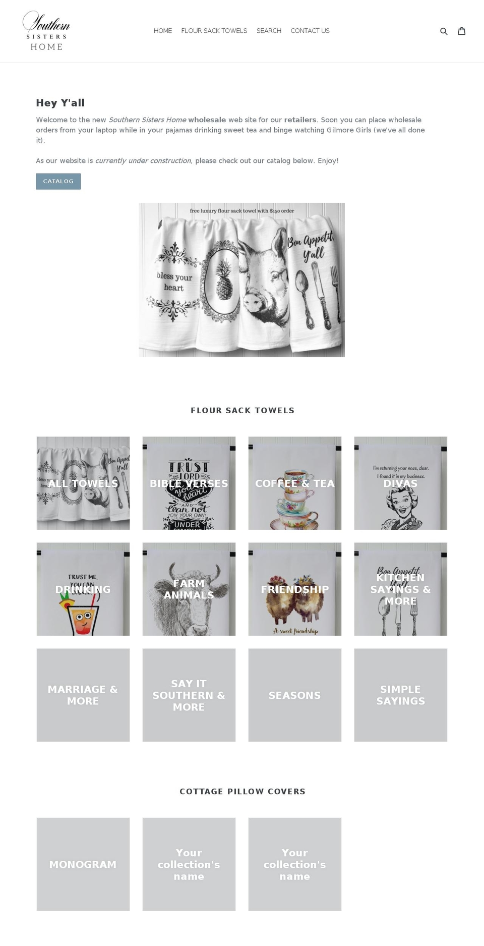 southernsisterswholesale.com — Shopify storefront screenshot