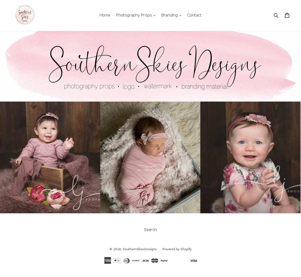 southernskiesdesigns.com — Shopify storefront screenshot