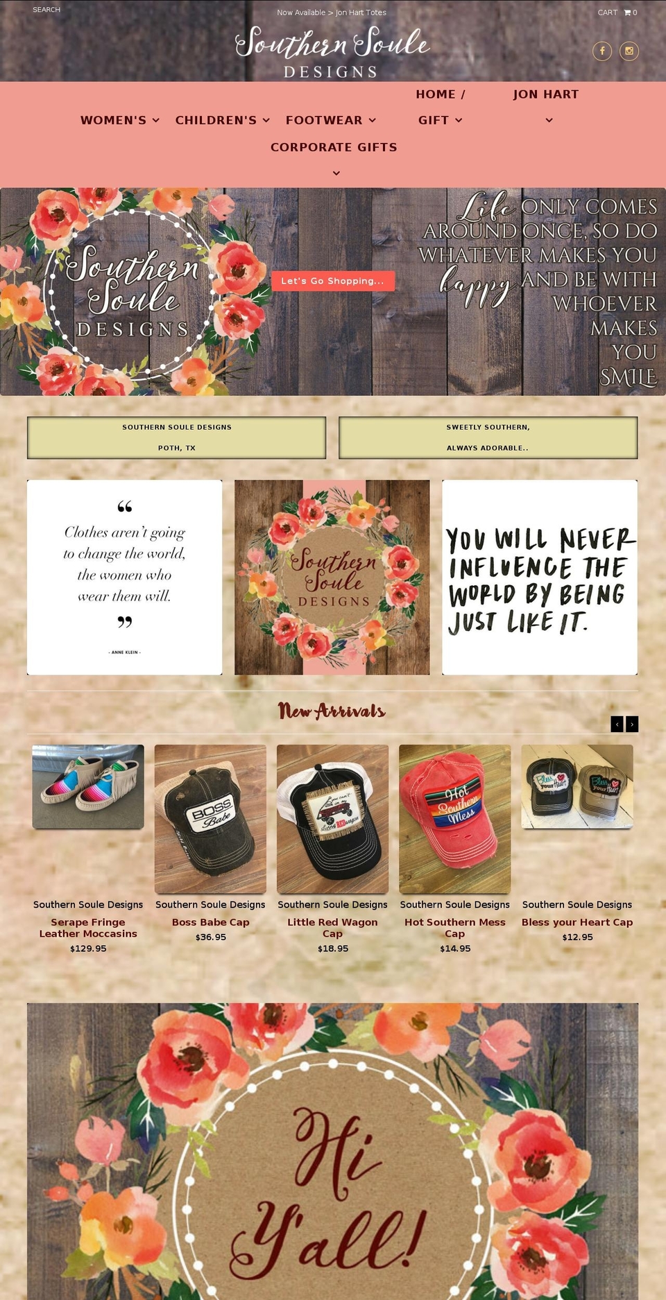 southernsouledesigns.com shopify website screenshot