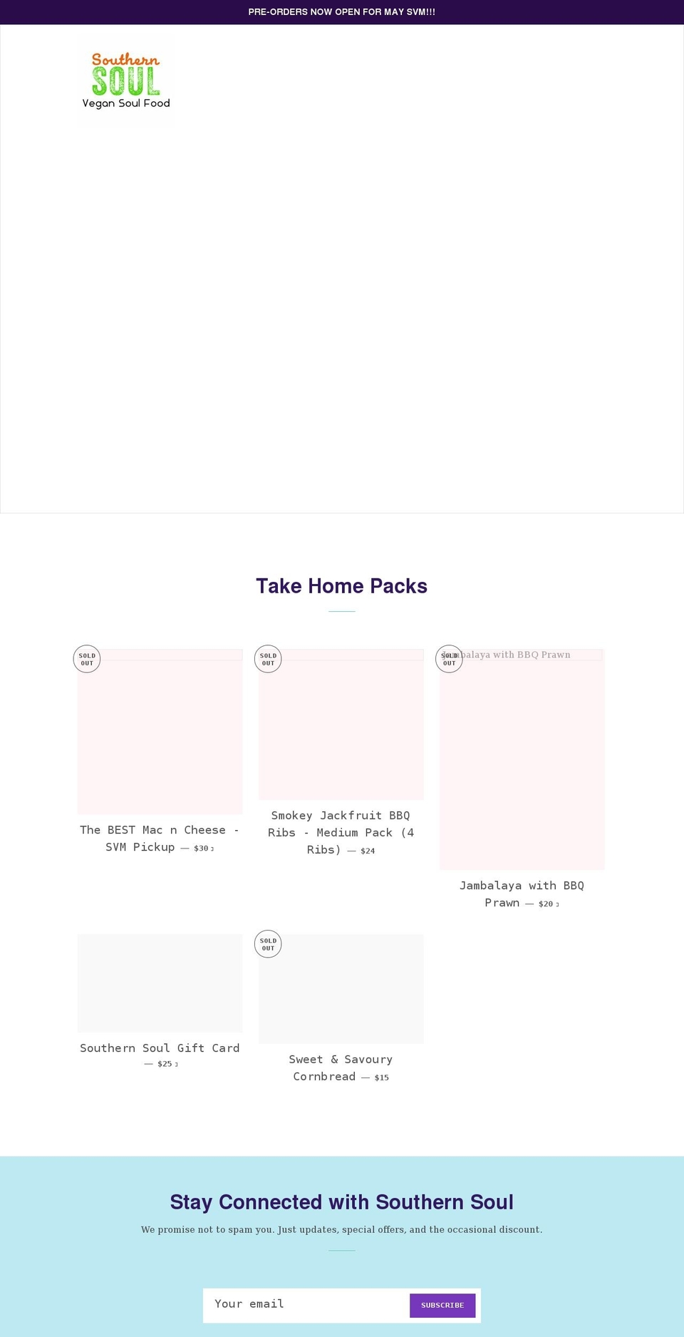 southernsoulsydney.com shopify website screenshot