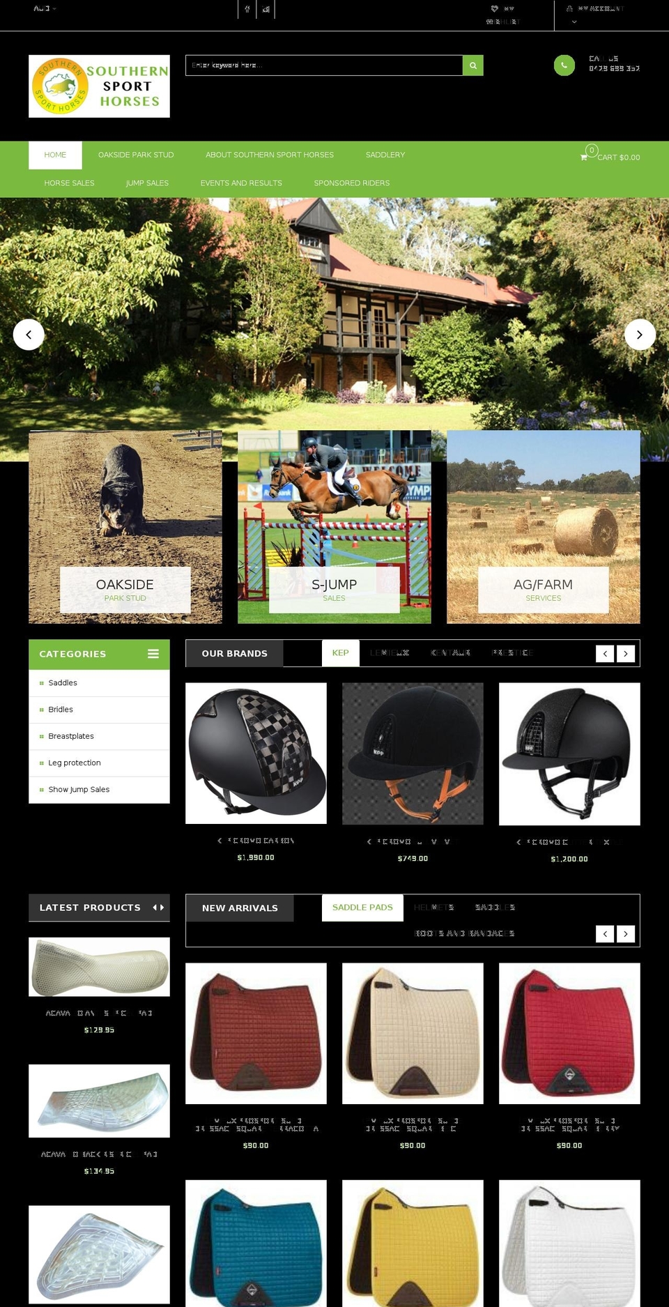 southernsporthorses.com.au shopify website screenshot