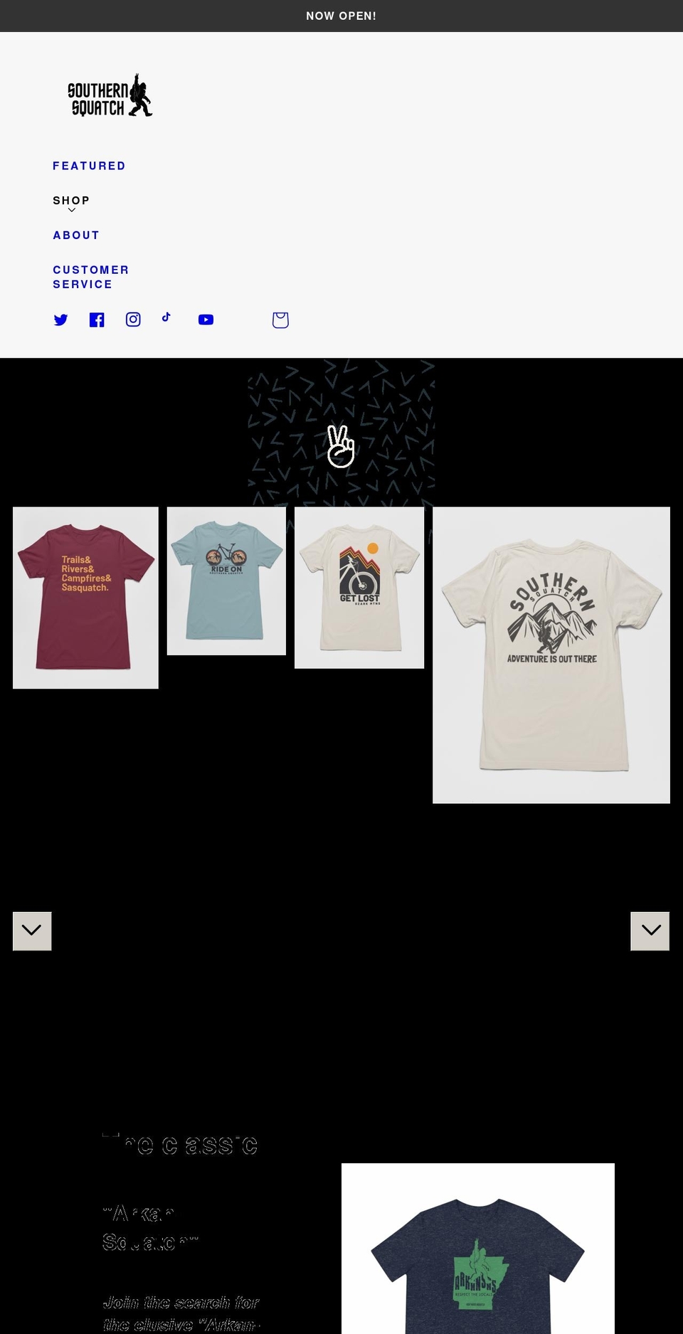 Moodring- Shopify theme site example southernsquatch.com