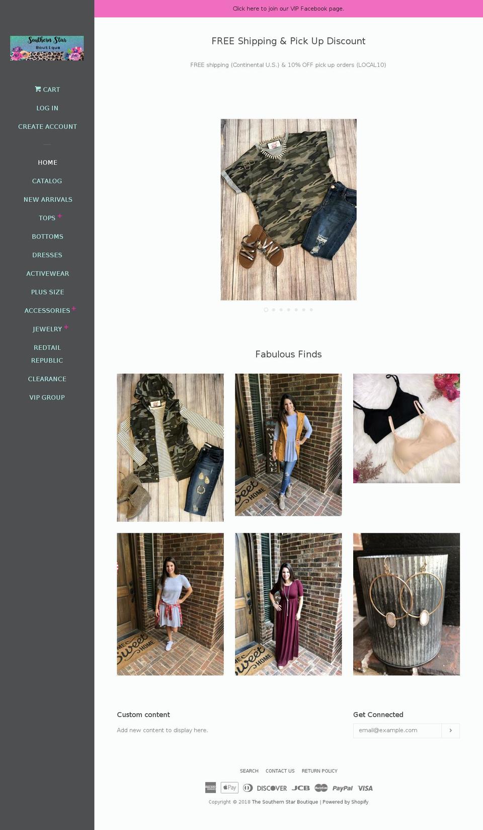 southernstarboutique.com shopify website screenshot