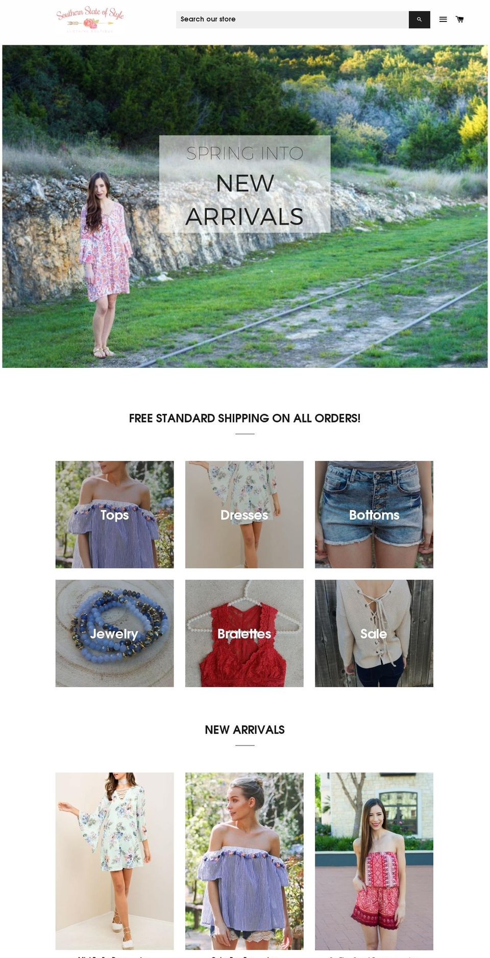 southernstateofstyle.com shopify website screenshot