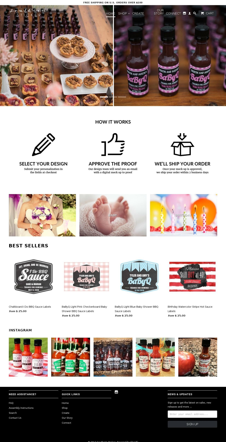 southernsticker.com shopify website screenshot