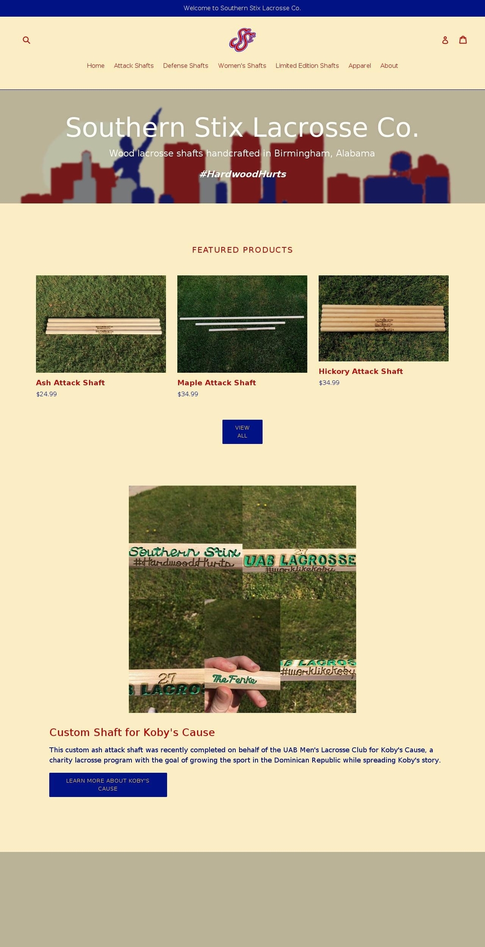 southernstix.com shopify website screenshot