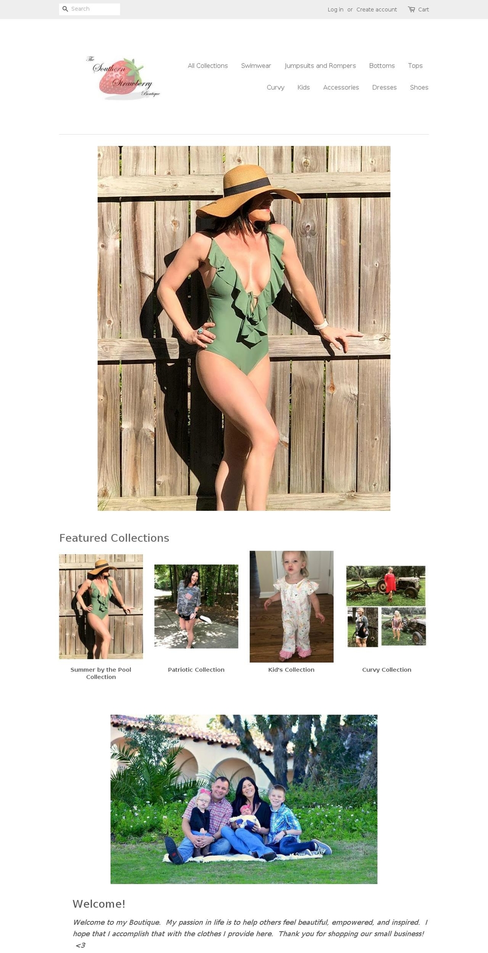 southernstrawberryboutique.com — Shopify storefront screenshot
