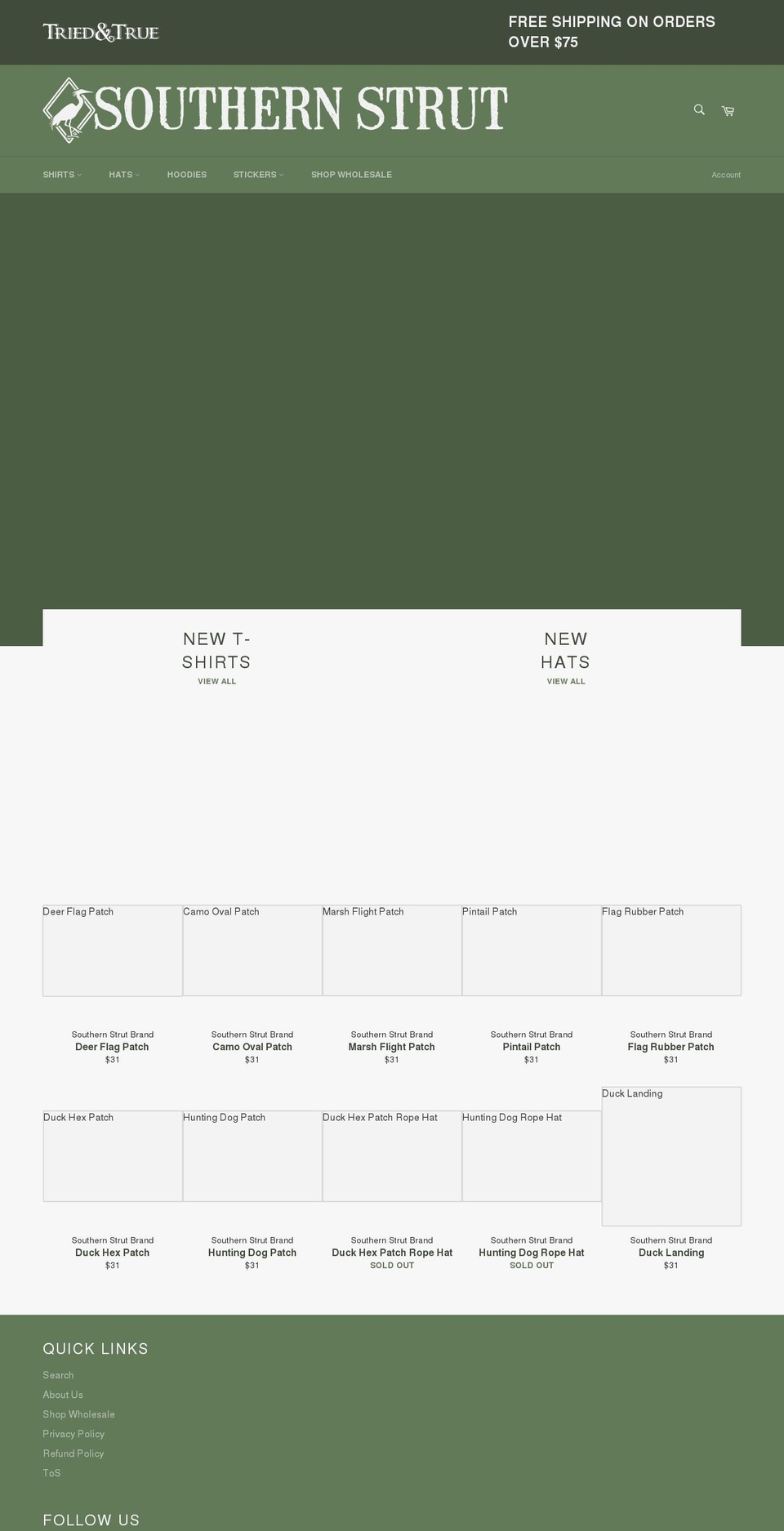 southernstrutbrand.com shopify website screenshot