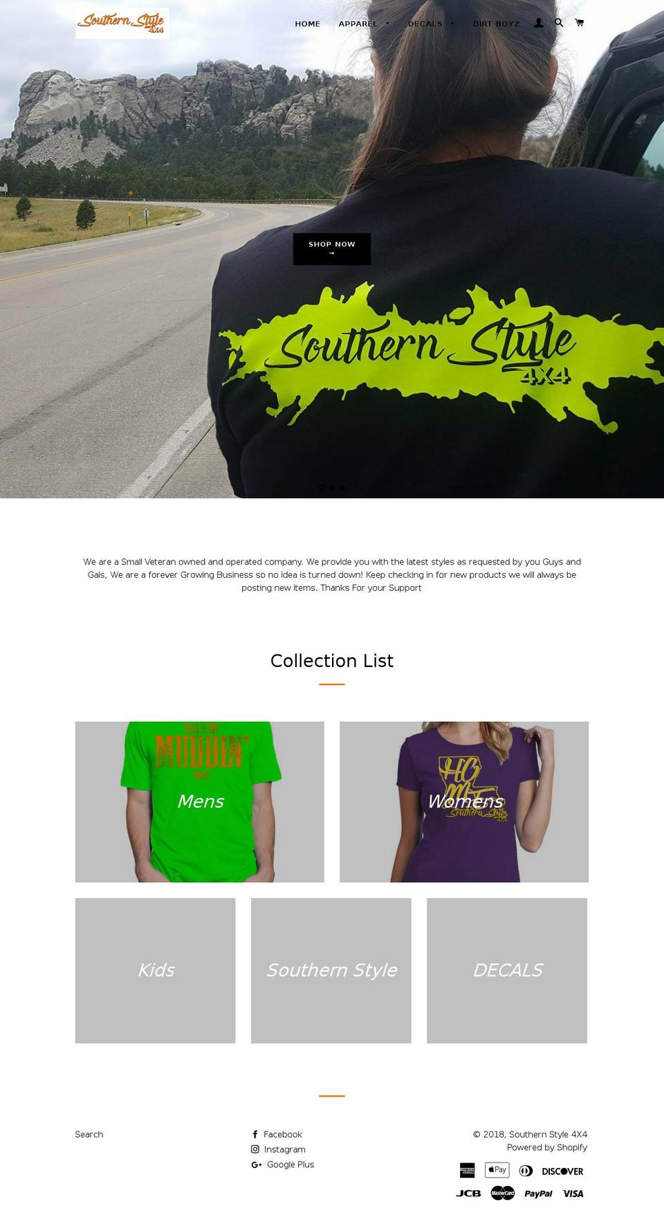 southernstyle4x4.com — Shopify storefront screenshot
