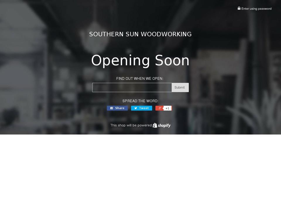 southernsunwoodworking.com shopify website screenshot