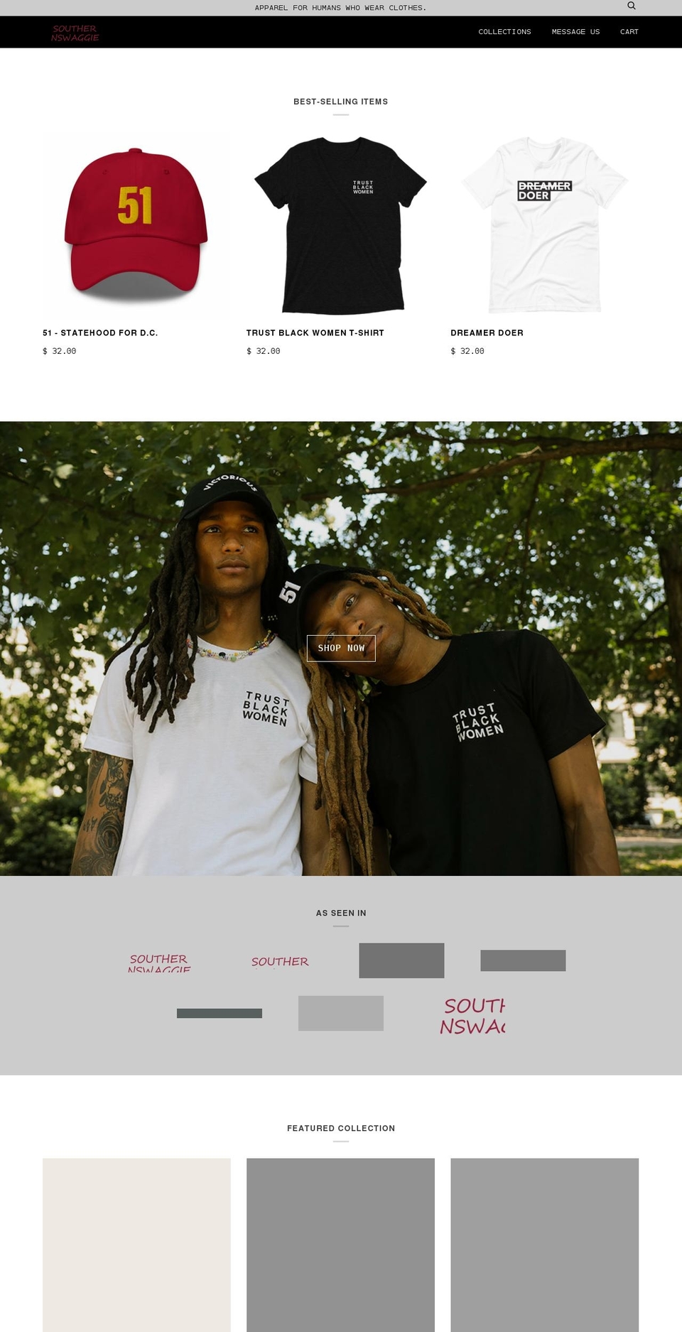 southernswaggie.com shopify website screenshot
