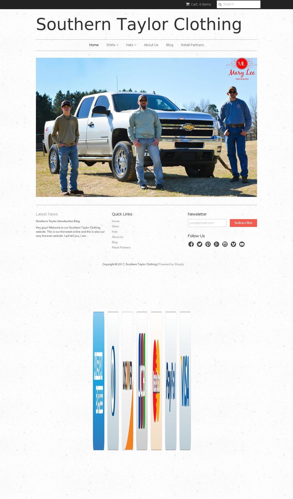 southerntaylorclothing.com shopify website screenshot