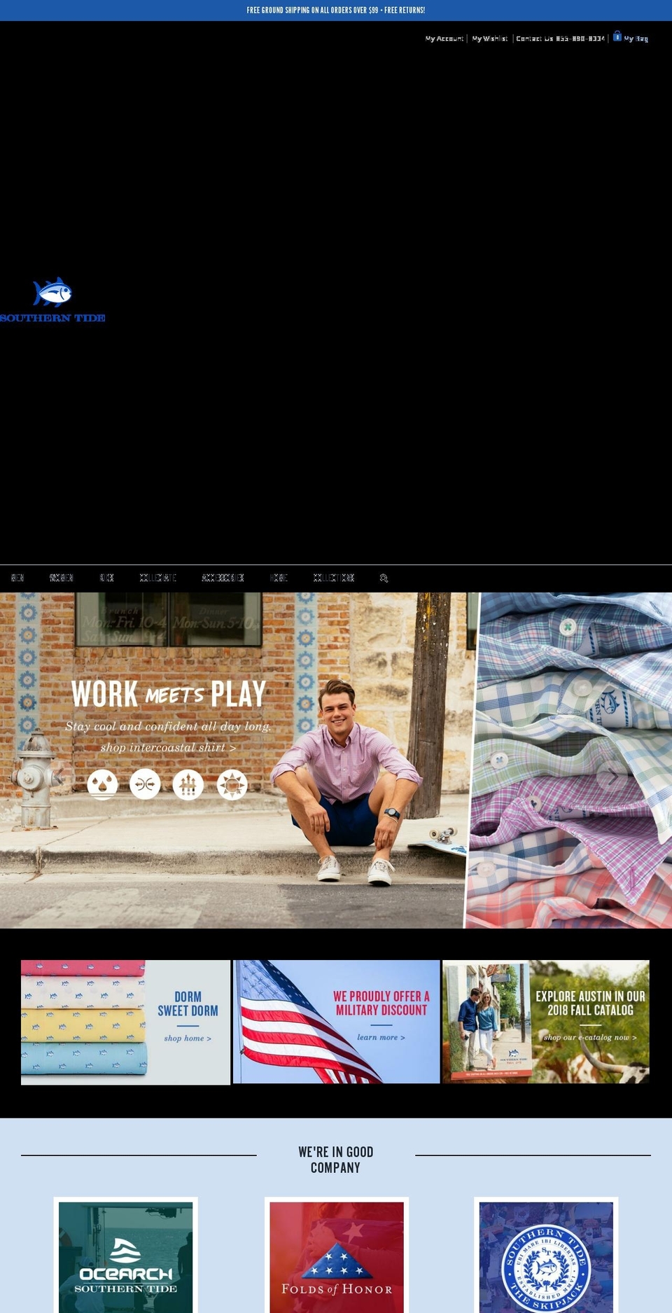 Southern Tide [Live] Shopify theme site example southerntideathletic.com