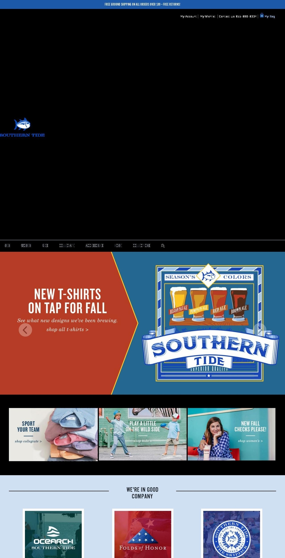 Southern Tide [Live] Shopify theme site example southerntidetransdry.com