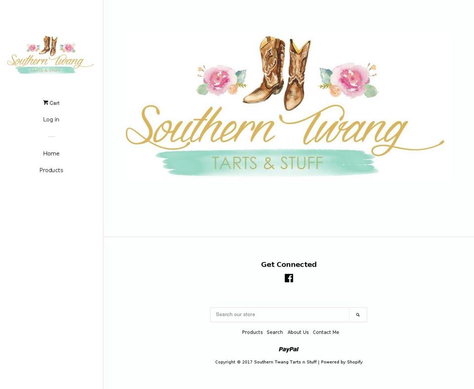 southerntwangtarts.com shopify website screenshot