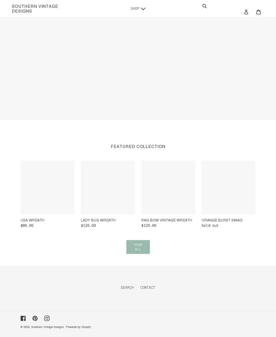 southernvintagedesigns.com shopify website screenshot