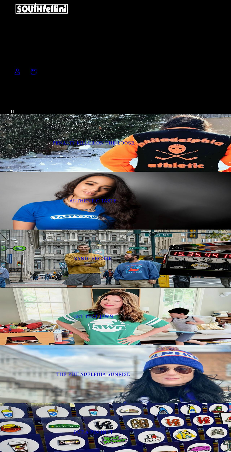 southfellini.com shopify website screenshot