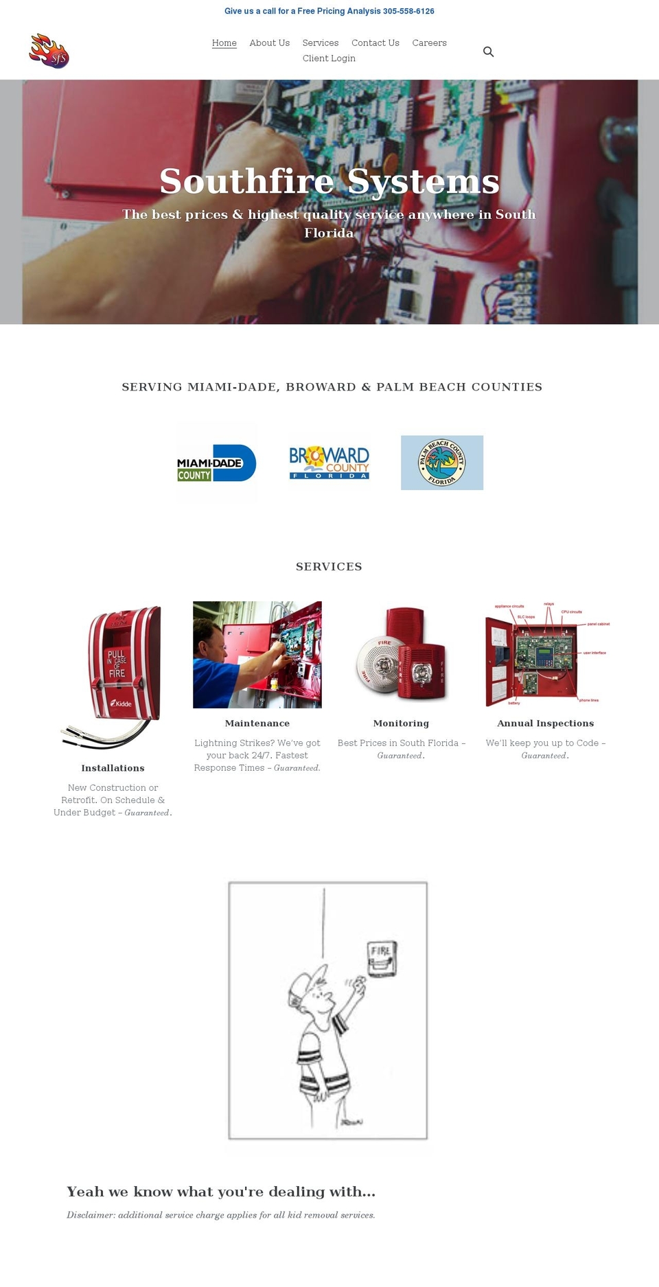 southfiresystems.com shopify website screenshot