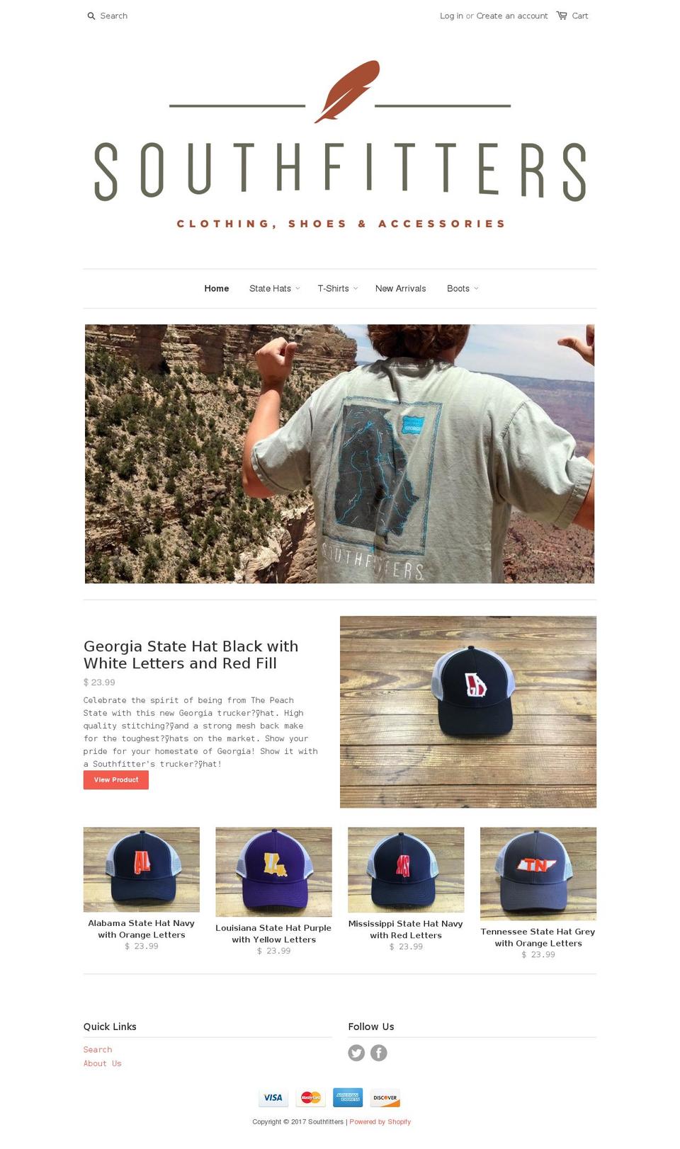 southfitters.com shopify website screenshot