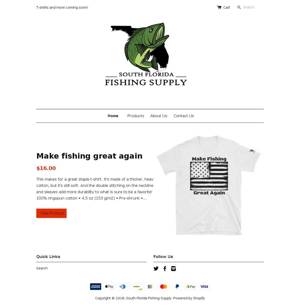 southfloridafishingsupply.com shopify website screenshot