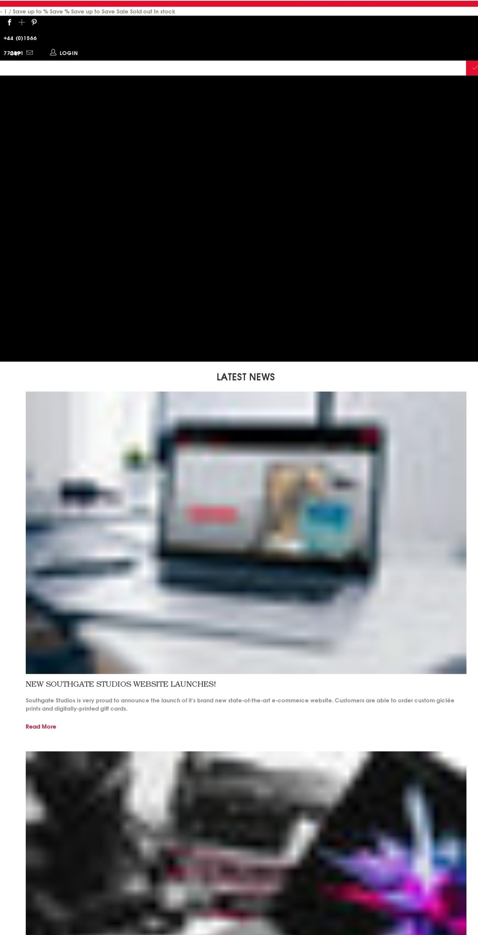 southgatestudios.co.uk shopify website screenshot