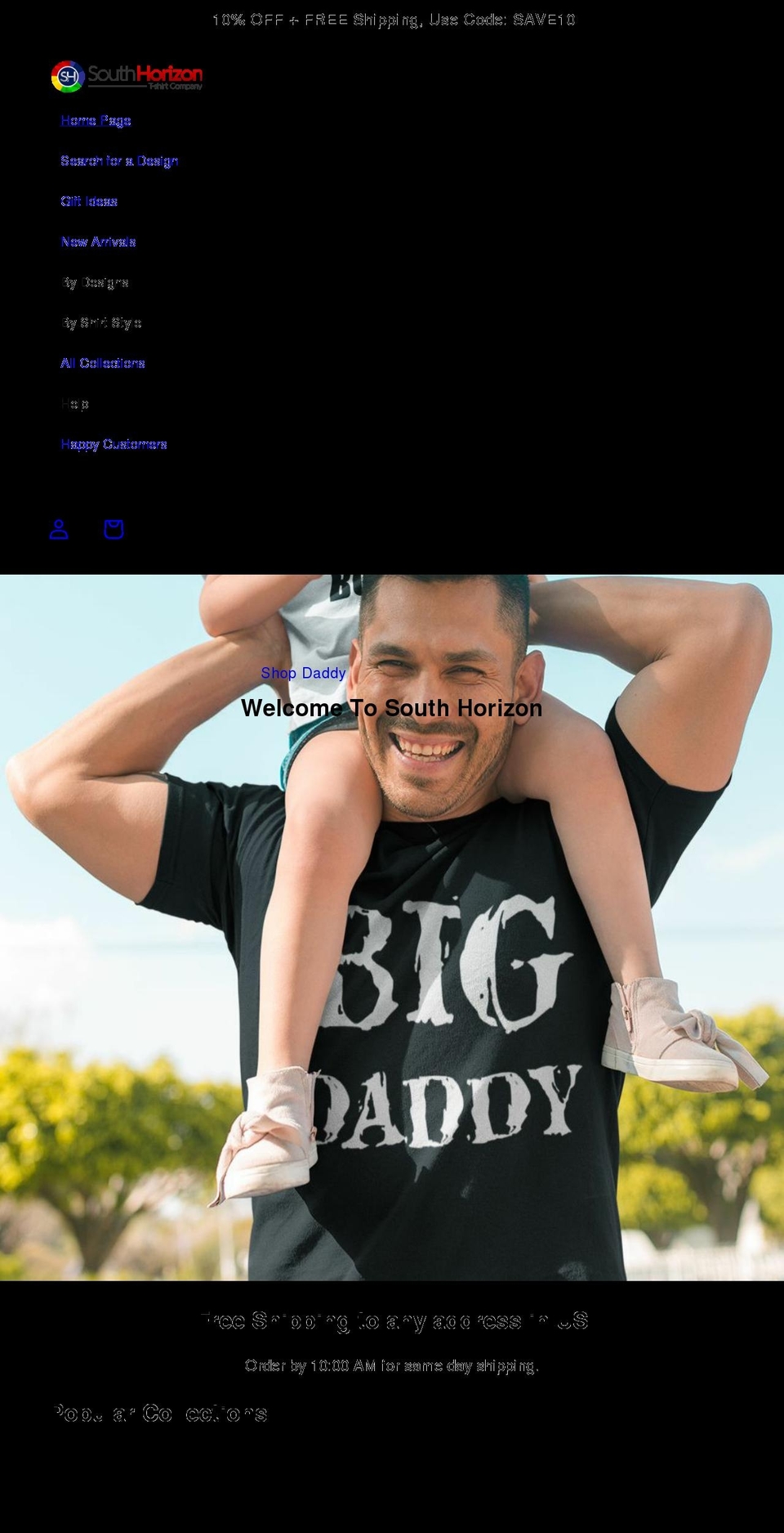 southhorizon.com shopify website screenshot