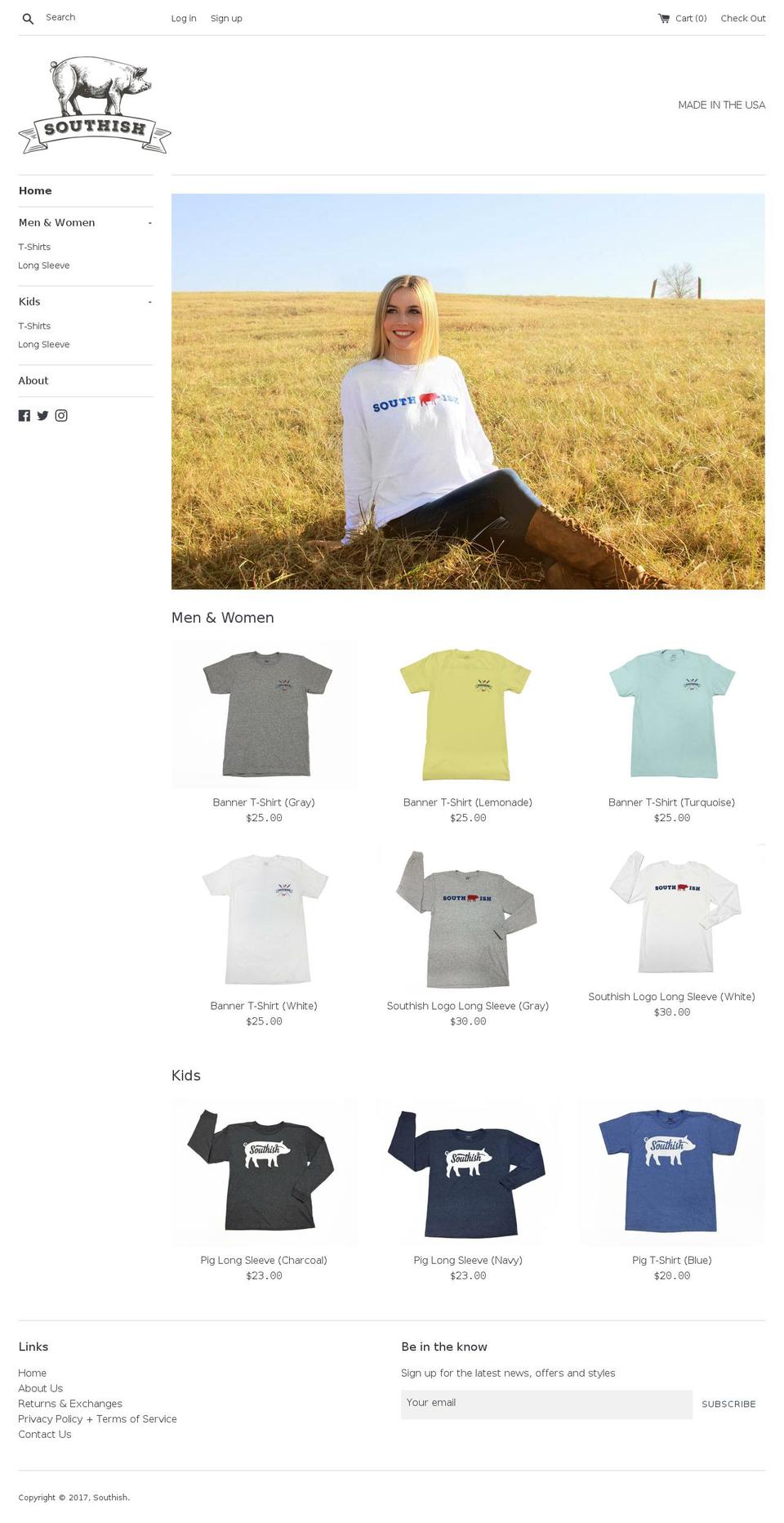 southish.com shopify website screenshot