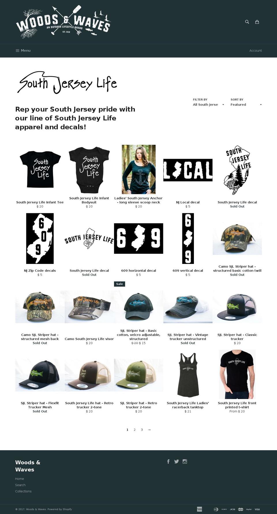 southjerseylife.com shopify website screenshot
