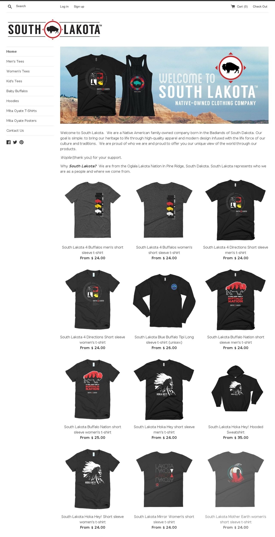 southlakota.com shopify website screenshot