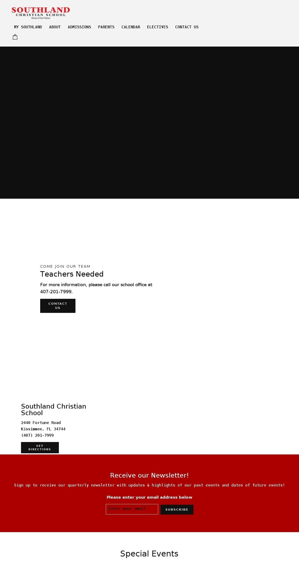 southlandcs.org shopify website screenshot