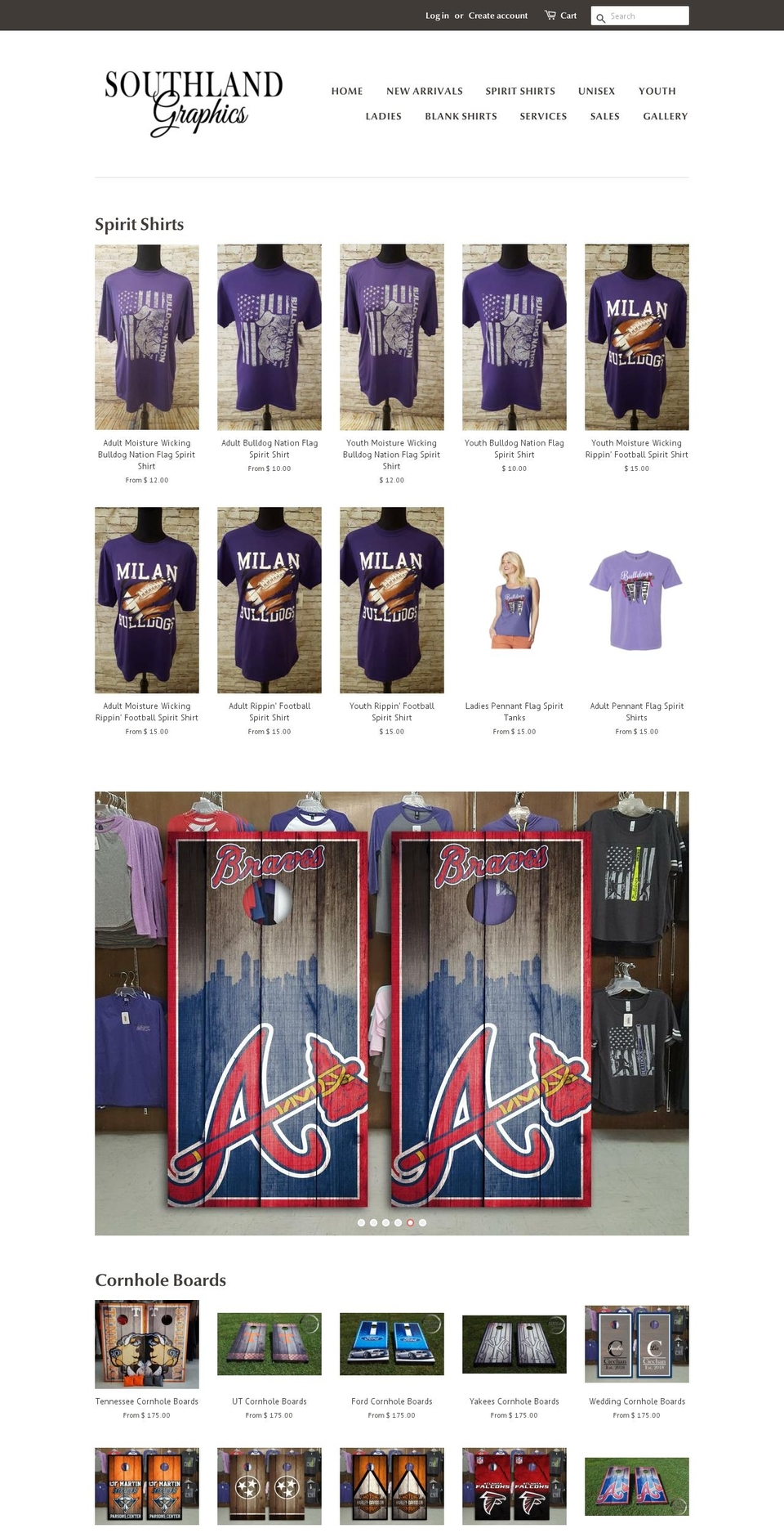 southlandgt.com shopify website screenshot