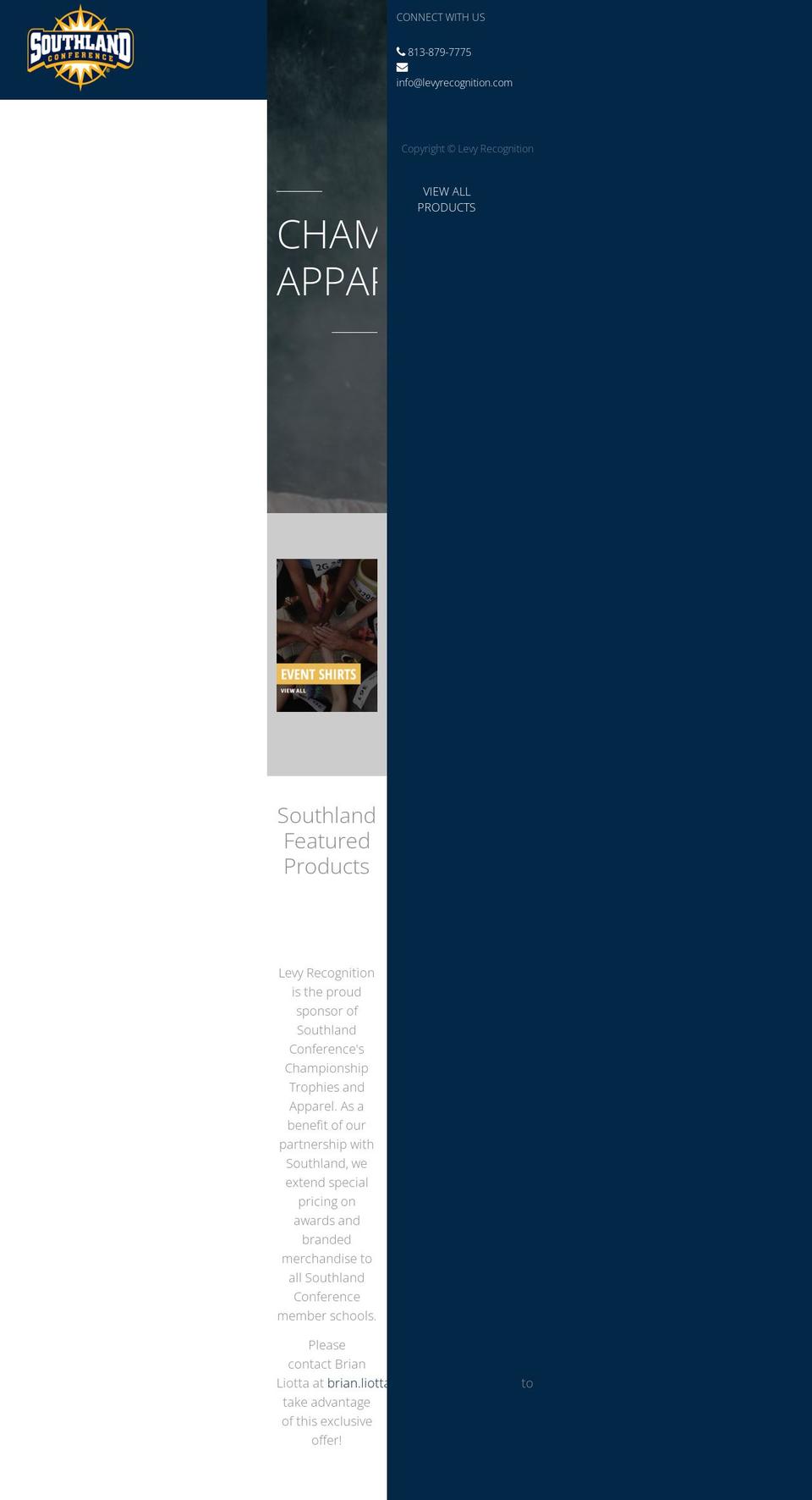 southlandshop.com — Shopify storefront screenshot