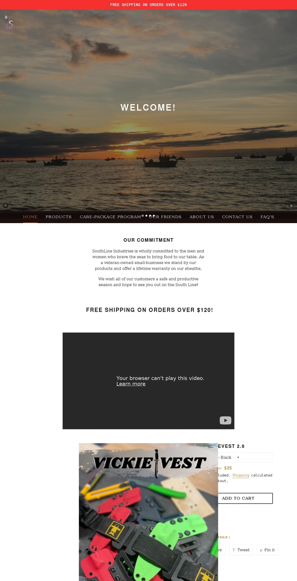 southlineindustriesusa.com shopify website screenshot