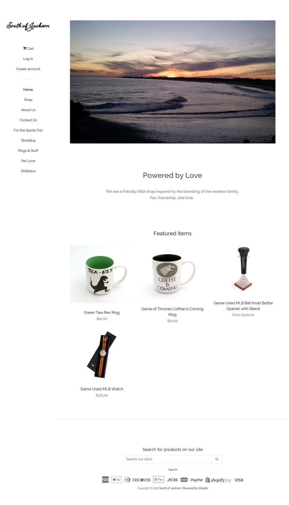 southofjackson.com shopify website screenshot