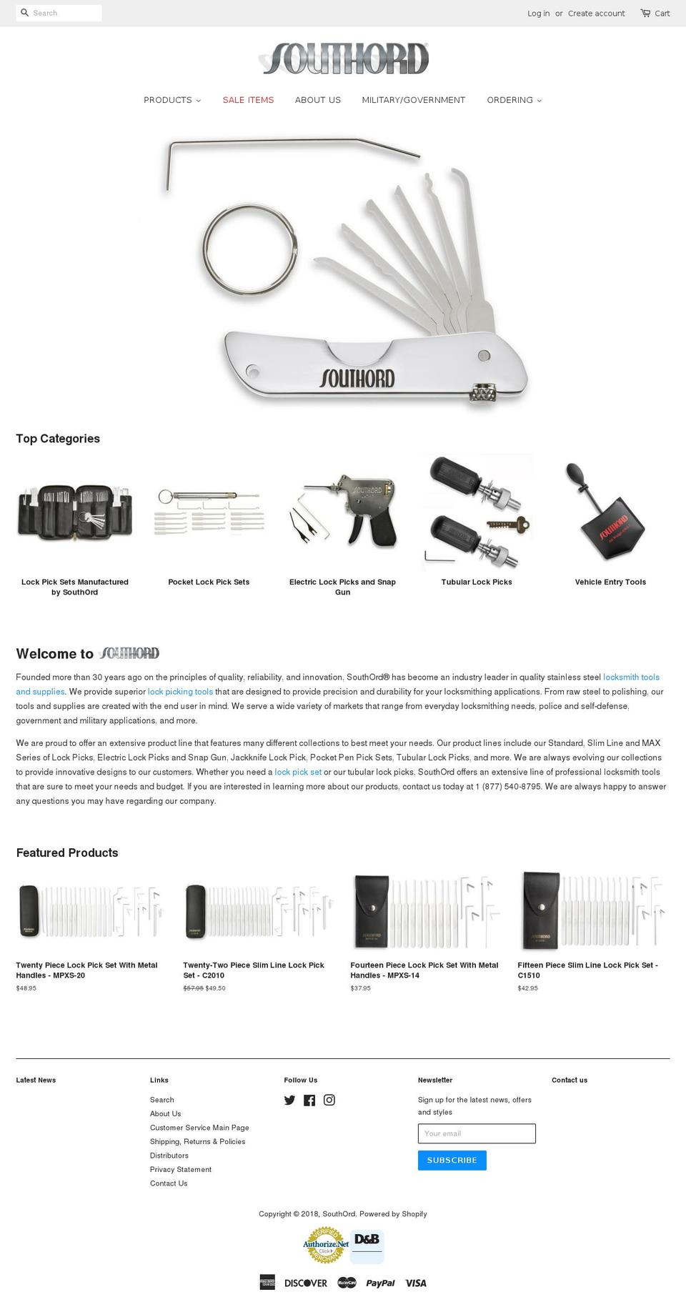 southord.com shopify website screenshot