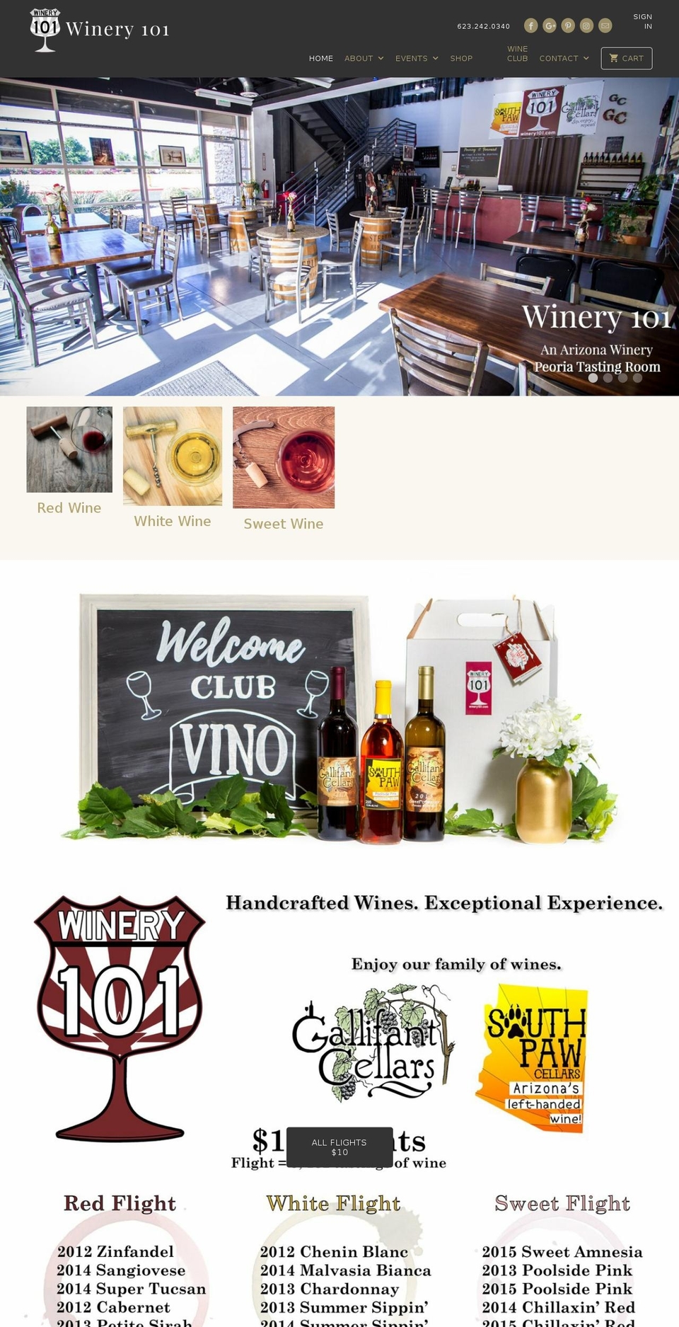 southpawcellars.com — Shopify storefront screenshot