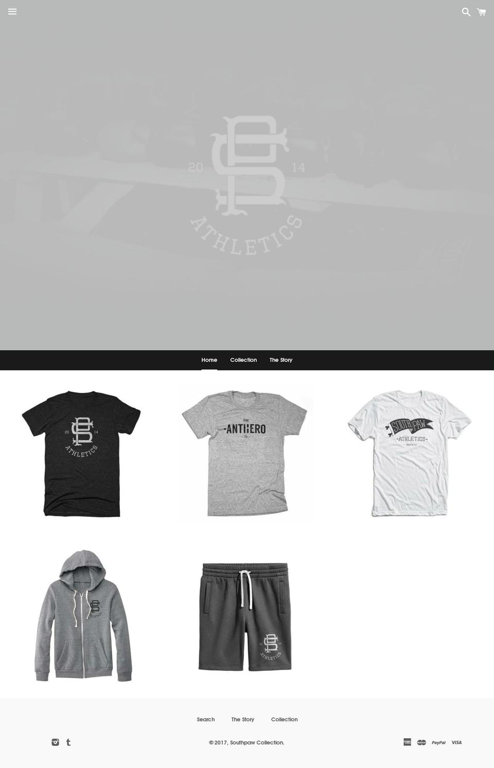 southpawcollection.com shopify website screenshot