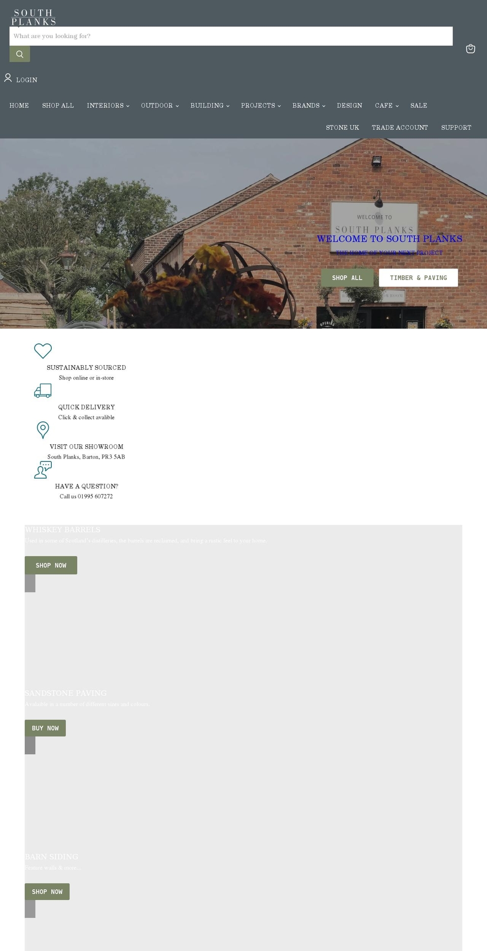 southplanks.co.uk shopify website screenshot