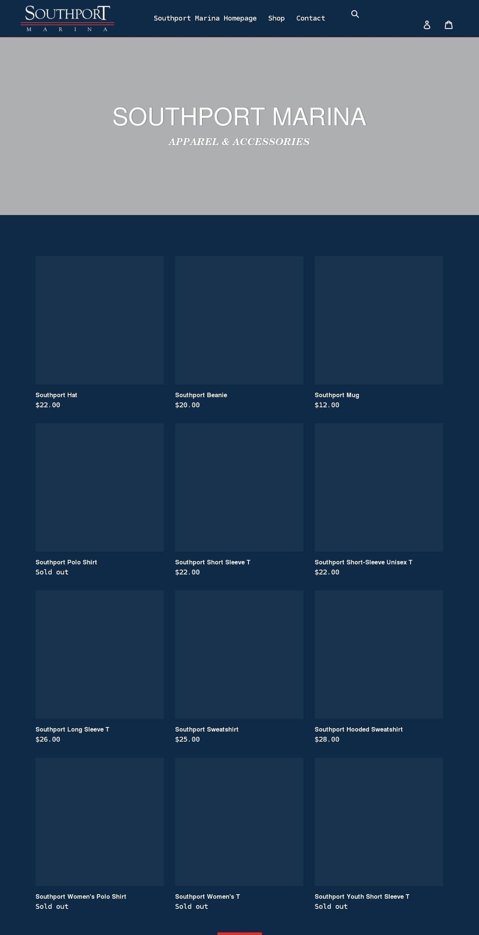 southport-marina.myshopify.com shopify website screenshot