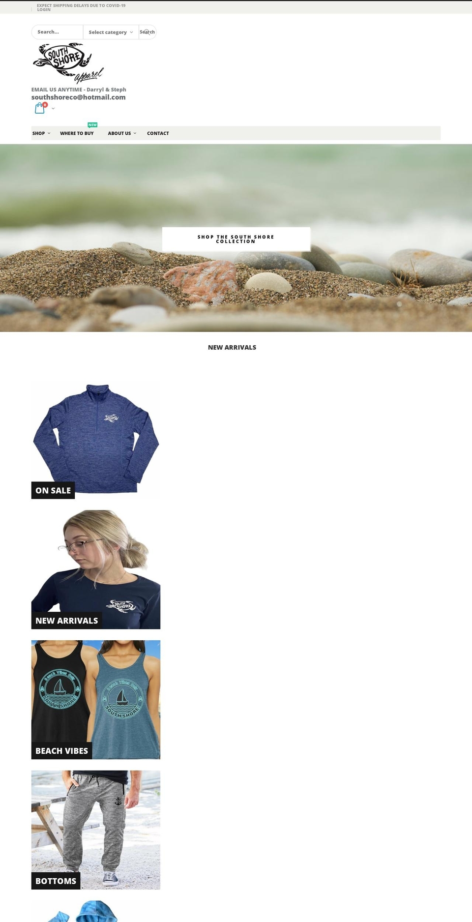 southshoreco.com shopify website screenshot