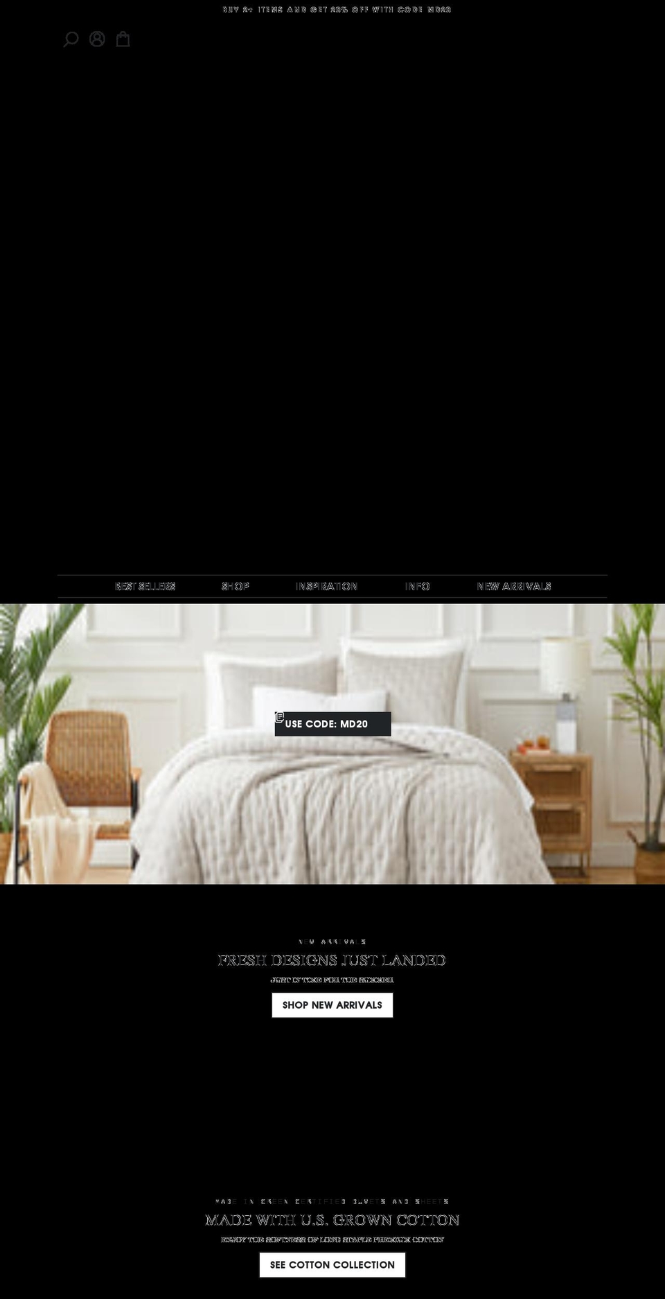 southshorefinelinens.com shopify website screenshot