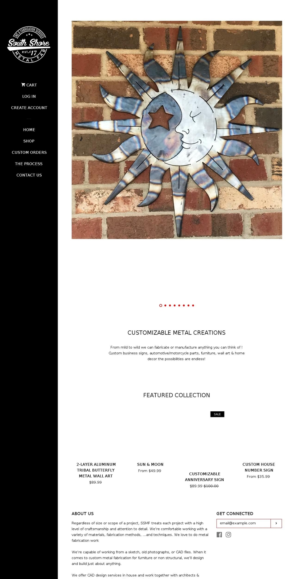 southshoremetalfab.com — Shopify storefront screenshot