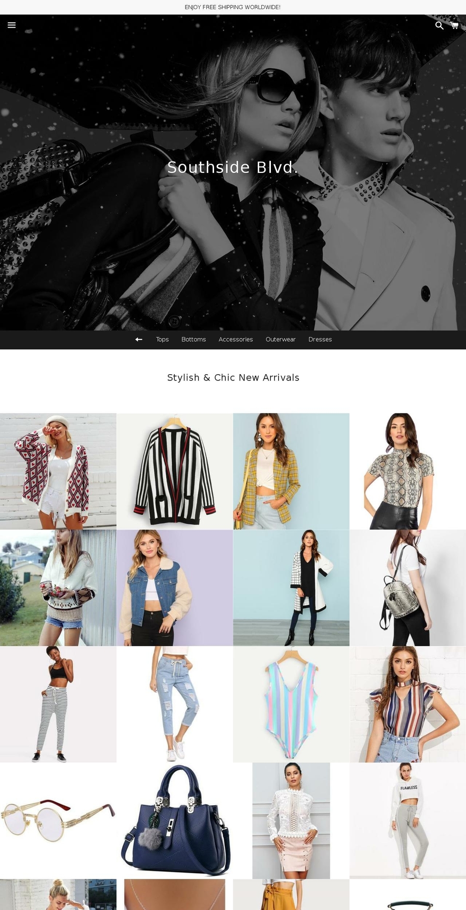 southsideblvd.com — Shopify storefront screenshot