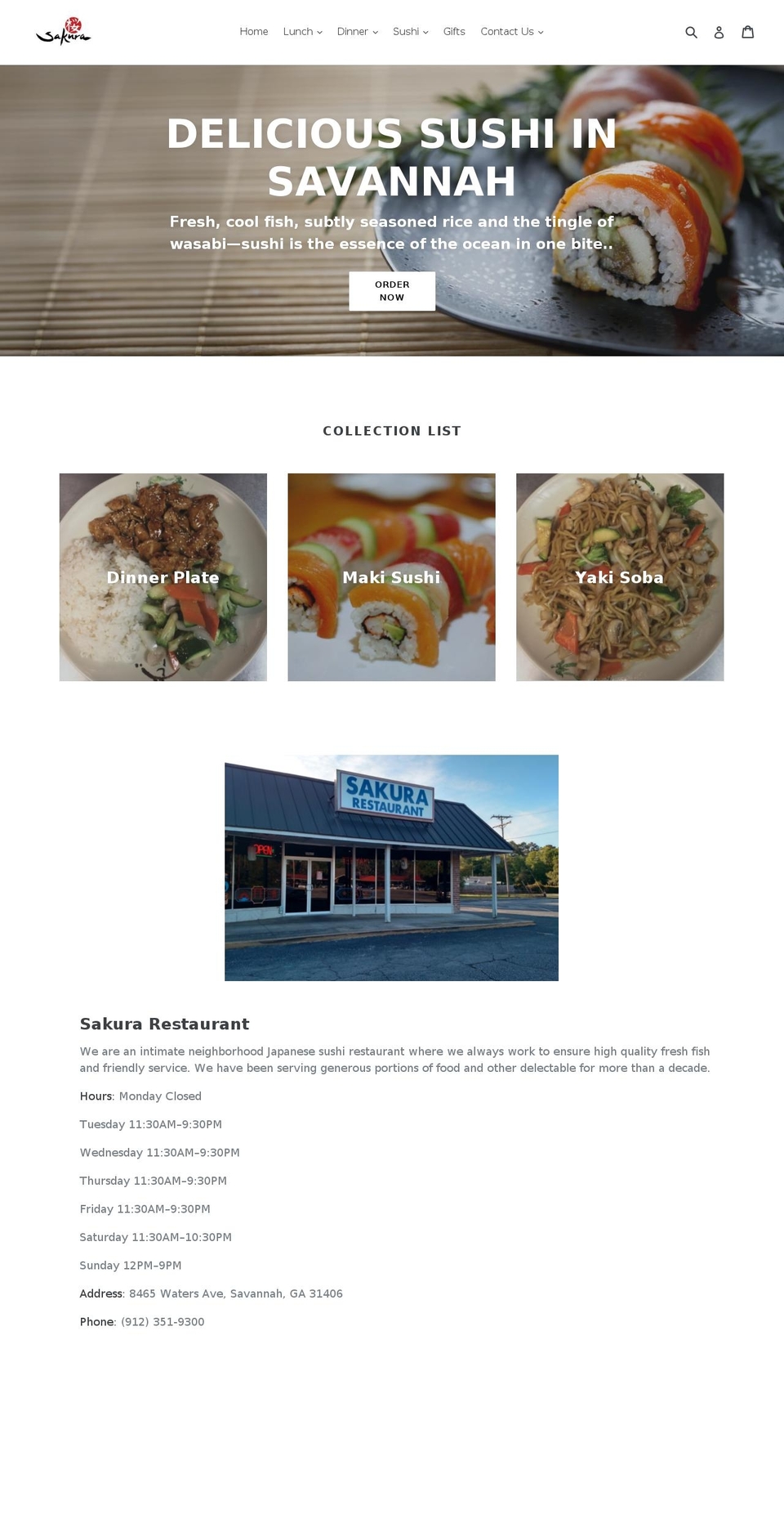 southsidesakura.com shopify website screenshot