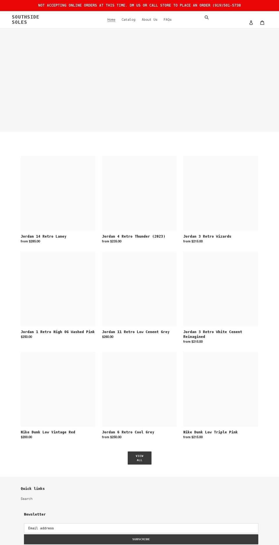 southsidesoles.com shopify website screenshot