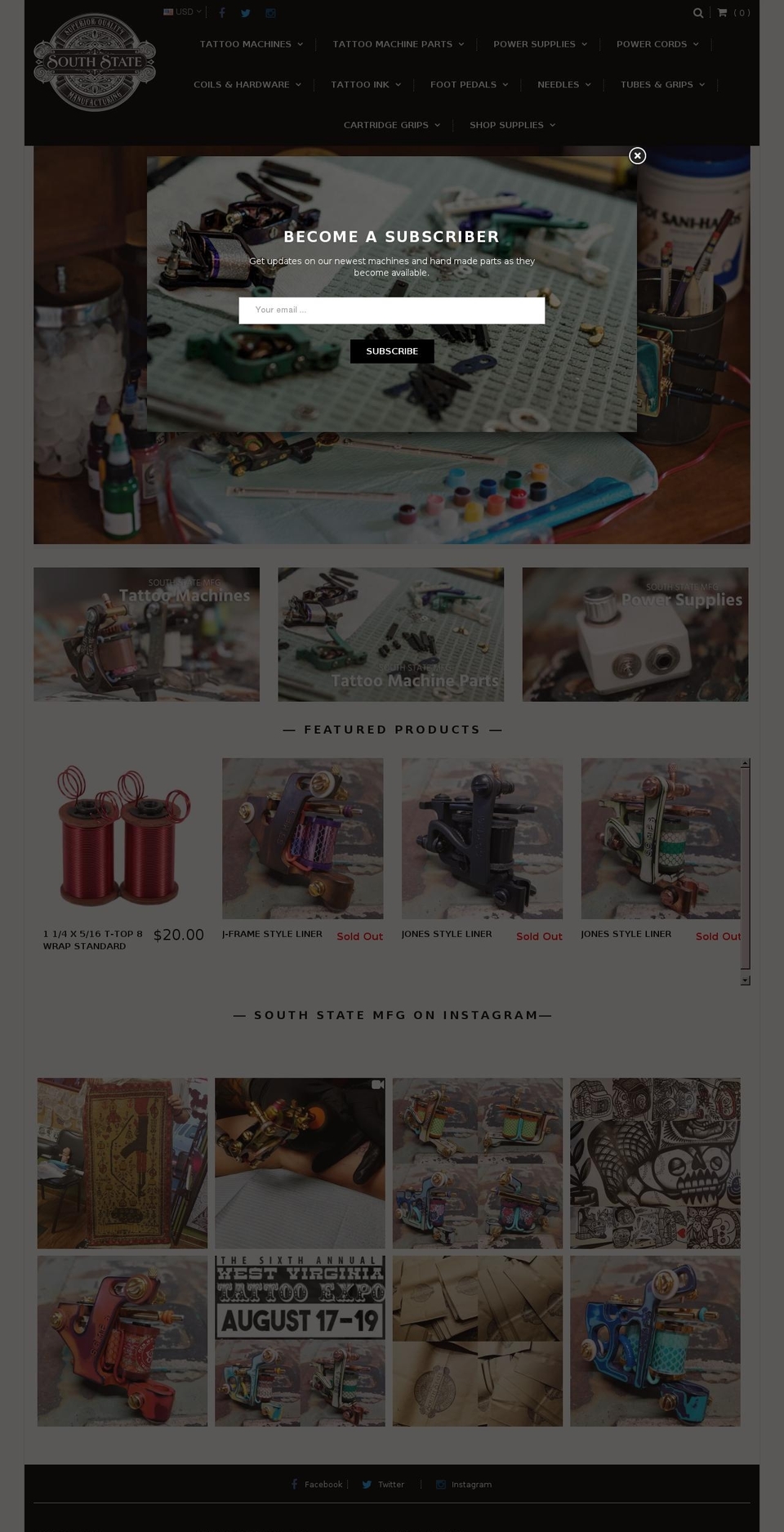 southstatemanufacturing.com — Shopify storefront screenshot
