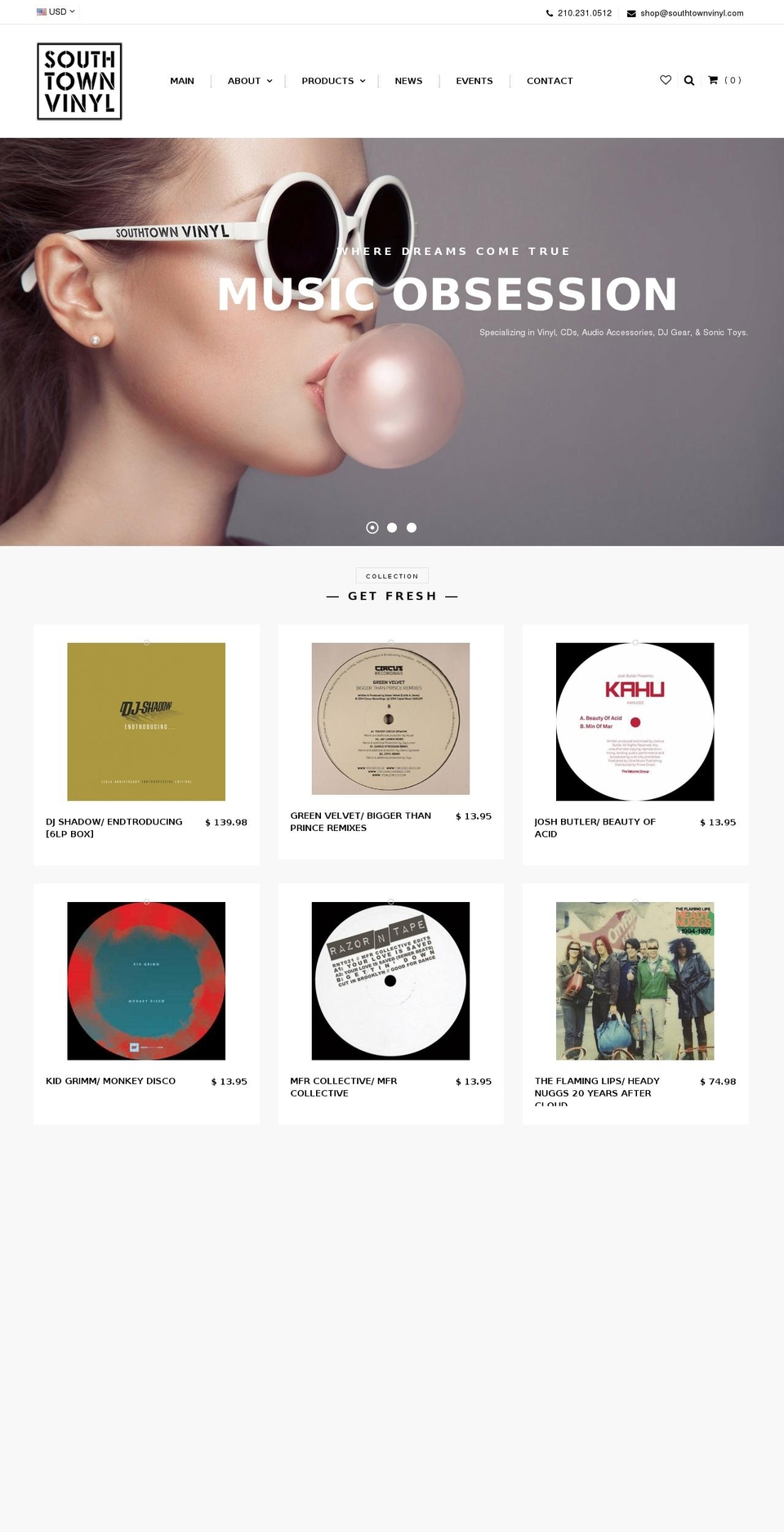 southtownvinyl.com shopify website screenshot