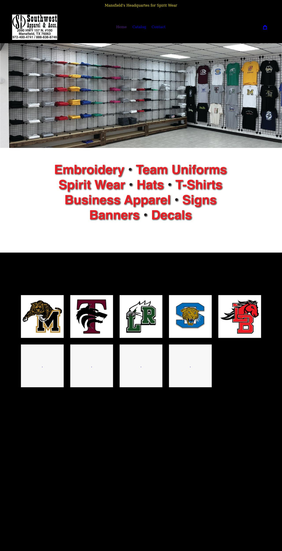 southwestapparel.com shopify website screenshot